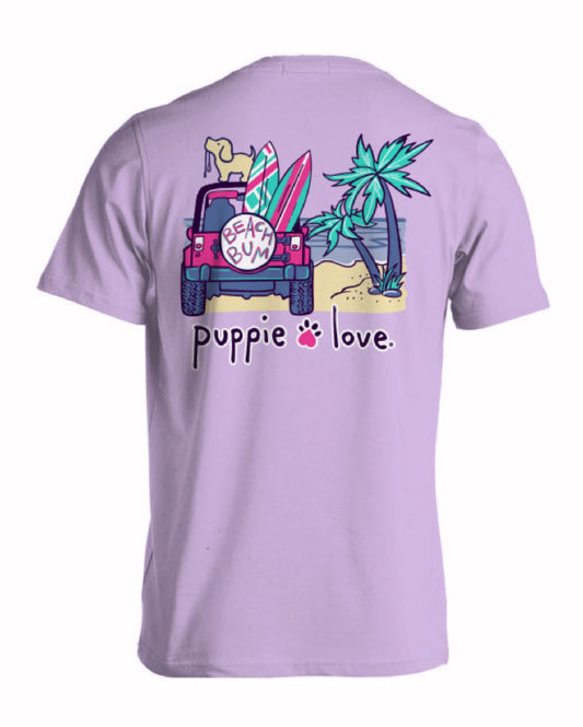 Puppie Love Dog Beach Bum Off-Roading Short Sleeve T-Shirt