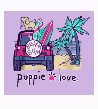 Puppie Love Dog Beach Bum Off-Roading Short Sleeve T-Shirt