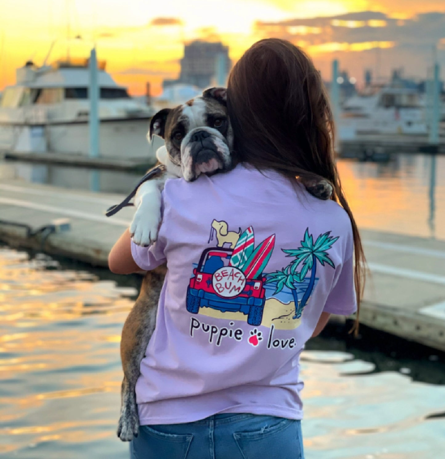 Puppie Love Dog Beach Bum Off-Roading Short Sleeve T-Shirt