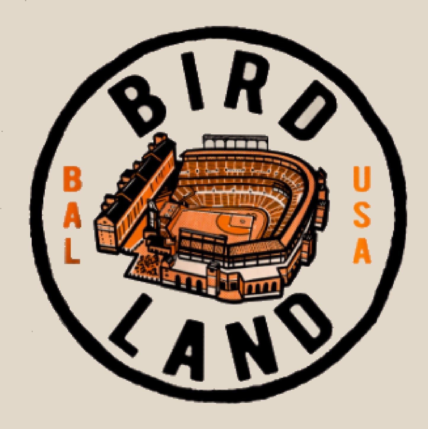 Baltimore Bird Land Sport Team Stadium Short Sleeve T-Shirt
