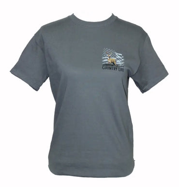 Country Life Deer Pond and Wildlife Short Sleeve T-Shirt