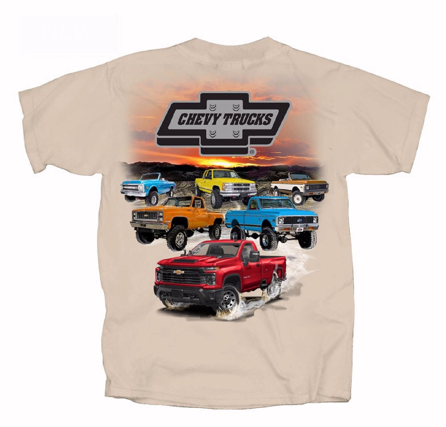 Chevy Chevrolet Trucks Through the Generations Short Sleeve T-Shirt