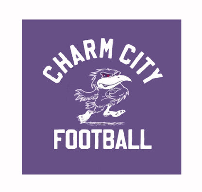 Charm City Purple Football Short Sleeve T-Shirt