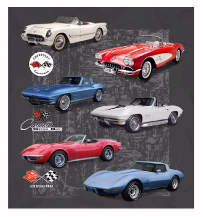 Chevy Chevrolet Corvette Collection Red White and Blue Short Sleeve T-Shirt