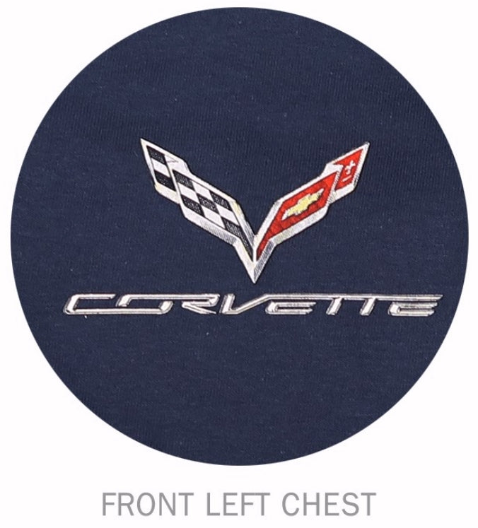 Chevy Chevrolet Corvette C7 Gransport U.S. Flag Short Sleeve T-Shirt