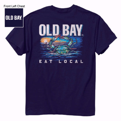 Old Bay Crab Eat Local Short Sleeve T-Shirt