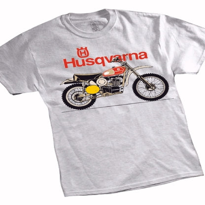 Husqvarna Vintage Gray Short Sleeve T-Shirt