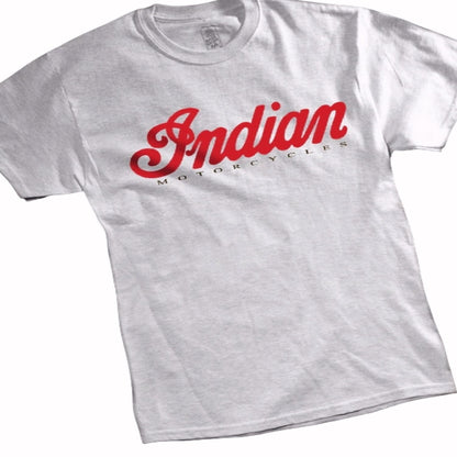 Indian Logo Gray Short Sleeve T-Shirt