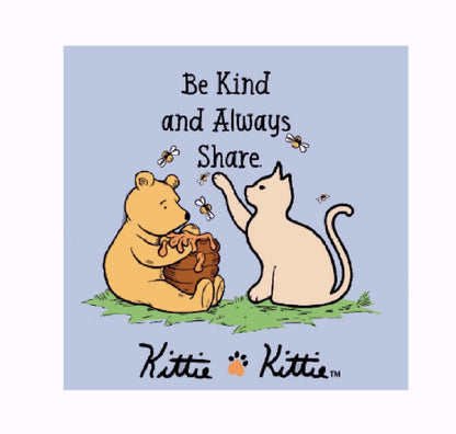 Kittie Kittie Cat Be Kind and Always Share Winnie Short Sleeve T-Shirt