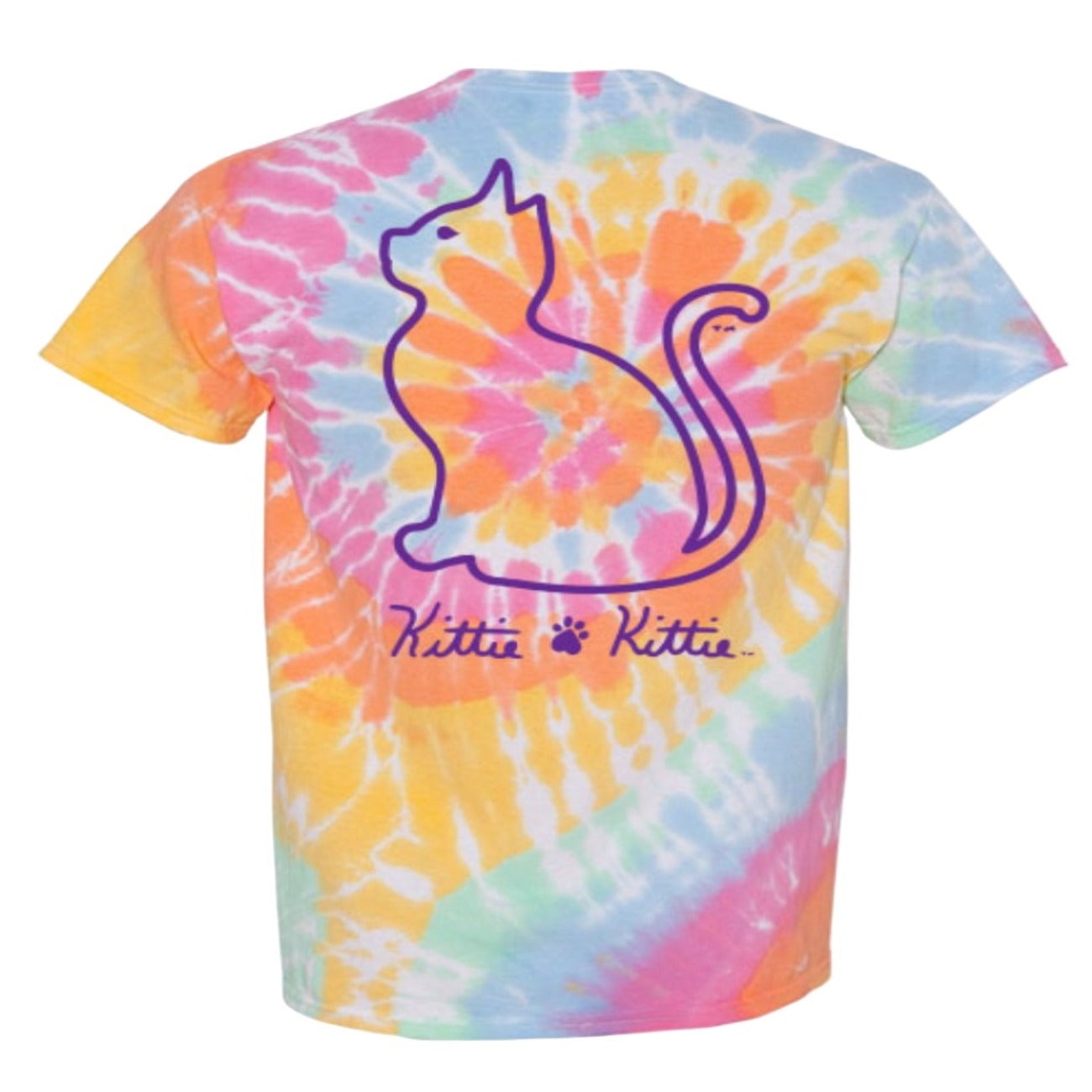 Kittie Kittie Cat Tie Dye Short Sleeve Youth T-Shirt