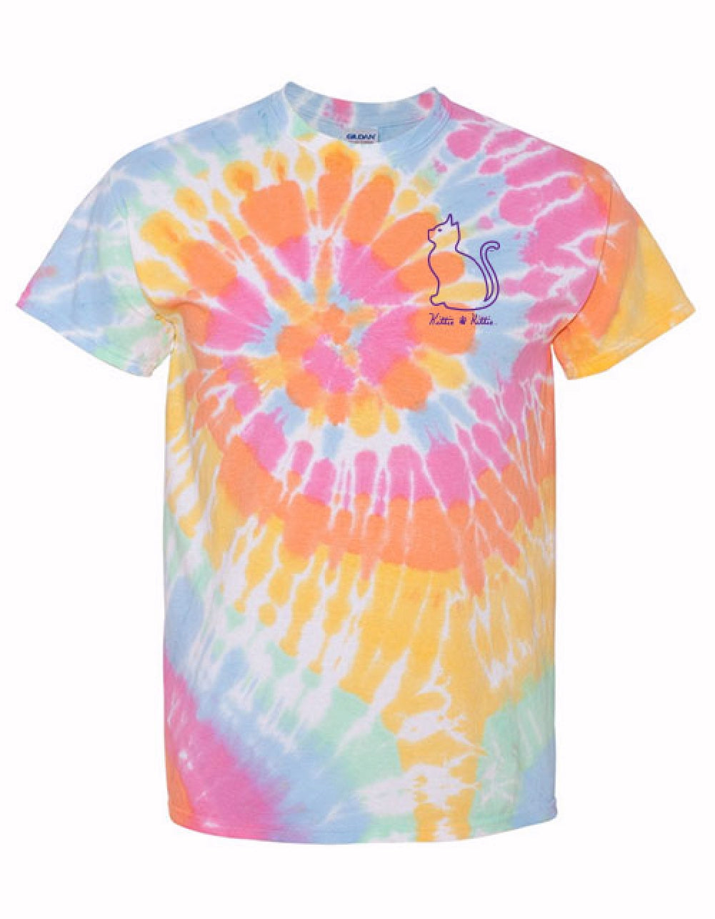 Kittie Kittie Cat Tie Dye Short Sleeve Youth T-Shirt