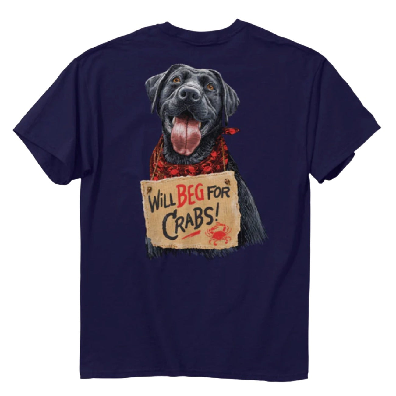 Dog Will Beg For Crabs Short Sleeve T-Shirt