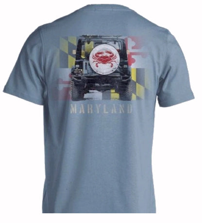 Maryland SUV Off-Road Flag Wheel Cover Short Sleeve T-Shirt