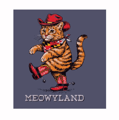 Maryland Cowboy Cat Meowyland Short Sleeve T-Shirt