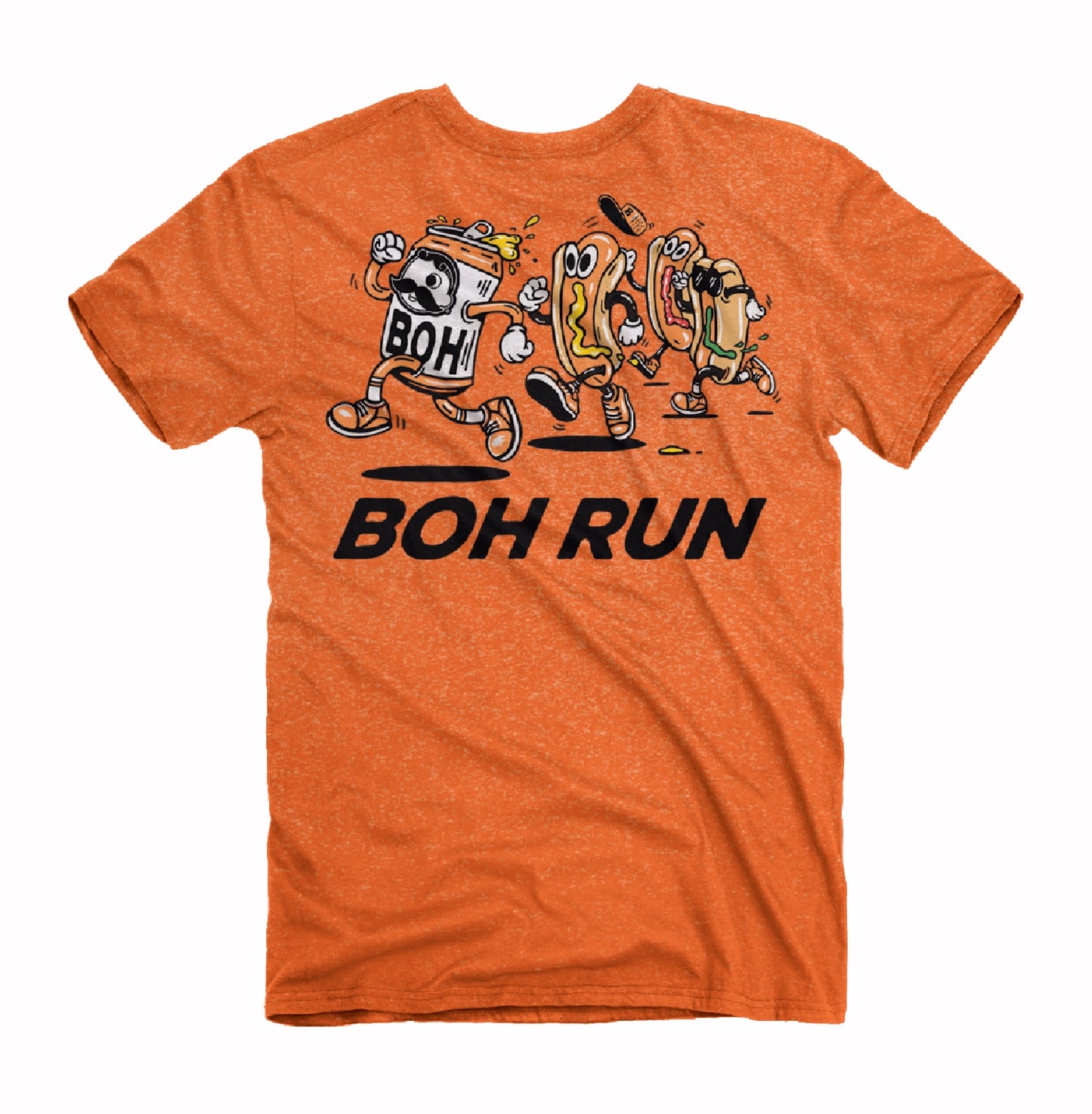National Bohemian Natty Boh Beer and Hotdog Run Short Sleeve T-Shirt