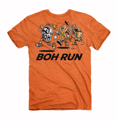 National Bohemian Natty Boh Beer and Hotdog Run Short Sleeve T-Shirt
