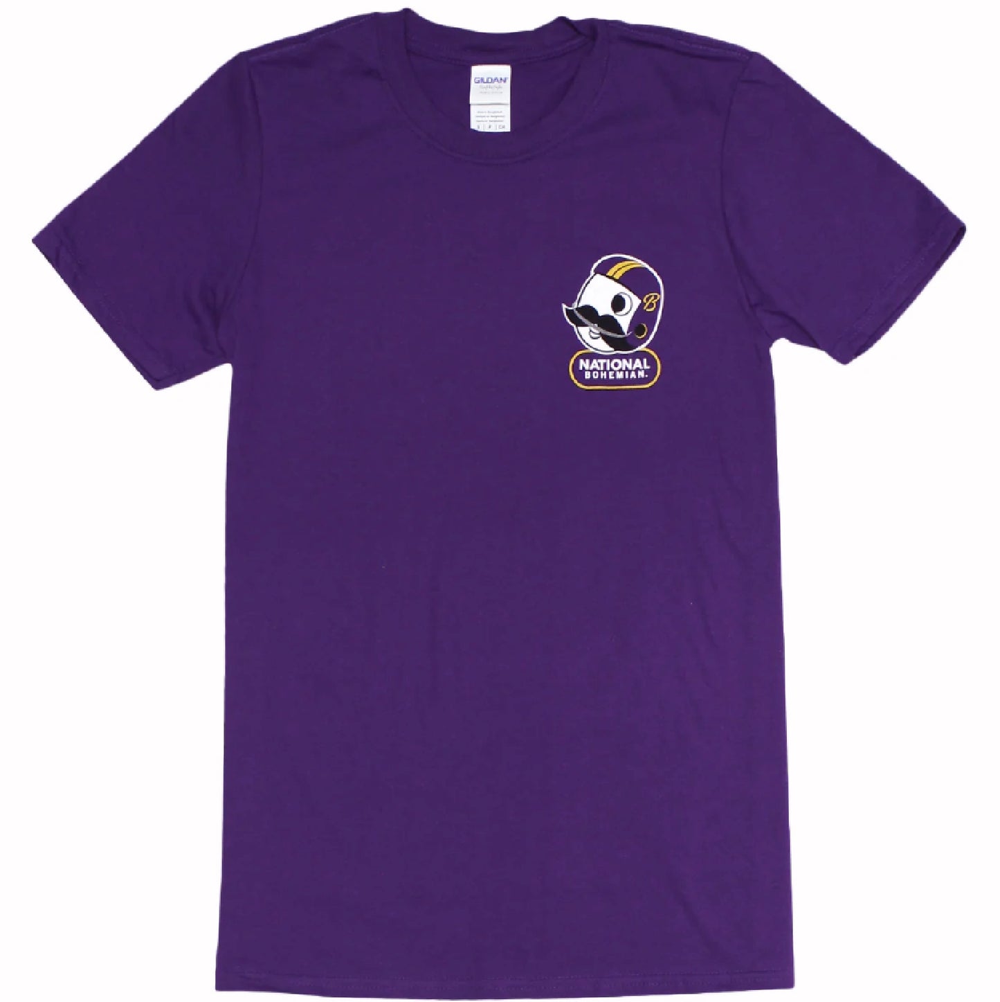 Natty Boh National Bohemian Beer Take It To The House Football Purple Short Sleeve T-Shirt