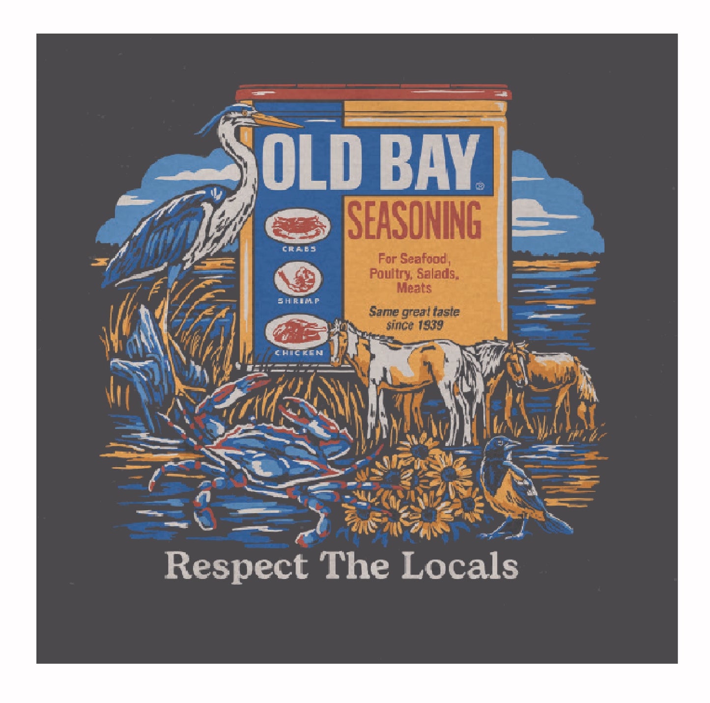 Old Bay Respect the Locals Wildlife Short Sleeve T-Shirt