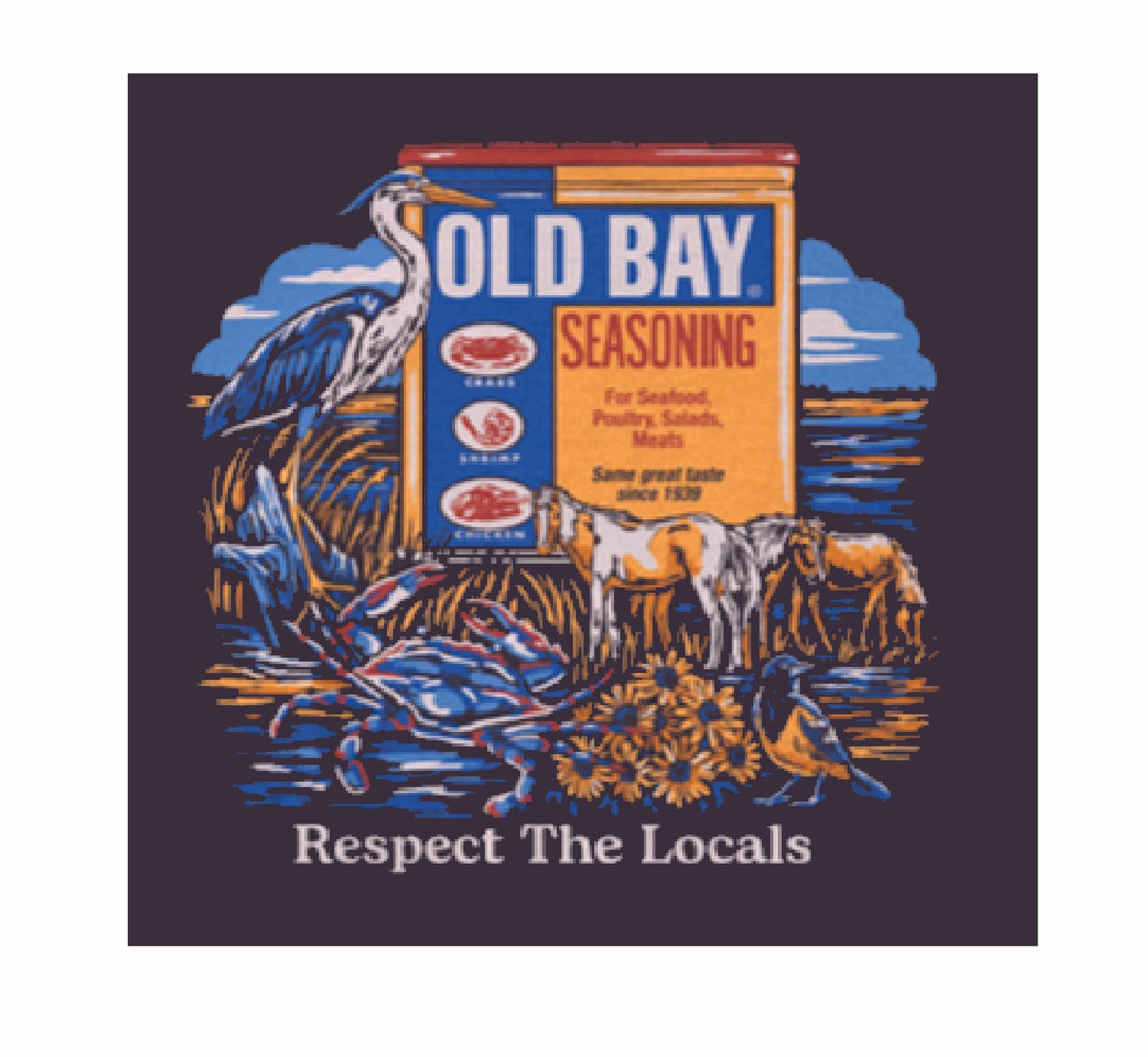 Old Bay Respect the Locals Wildlife Short Sleeve T-Shirt