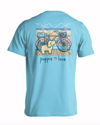 Puppie Love Dog Beach Cruiser Short Sleeve T-Shirt