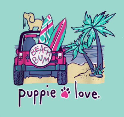 Puppie Love Dog Beach Bum Off-Roading Short Sleeve T-Shirt