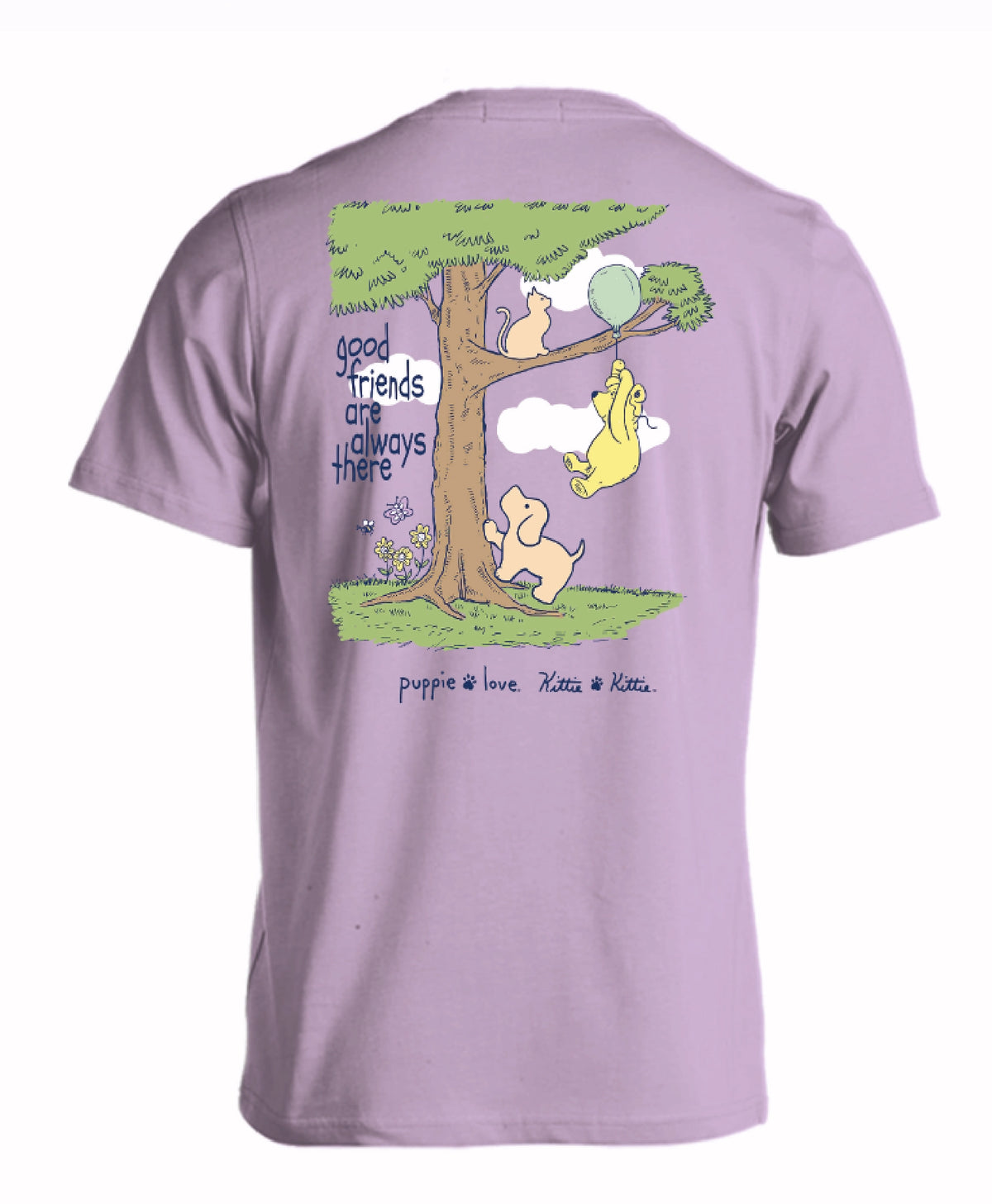 Puppie Love Kittie Kittie Winnie the Pooh Good Friends Are Always There Sleeve T-Shirt