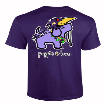 Puppie Love Dog Purple Mascot Sport Pup Short Sleeve T-Shirt