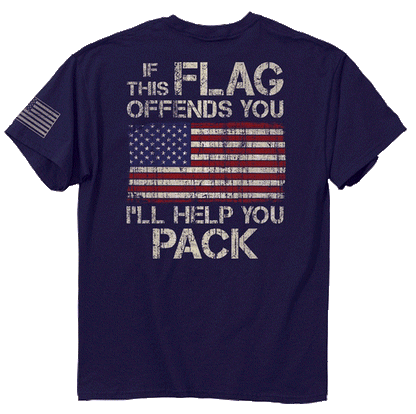 If this Flag Offends You I’ll Help You Pack Short Sleeve T-Shirt