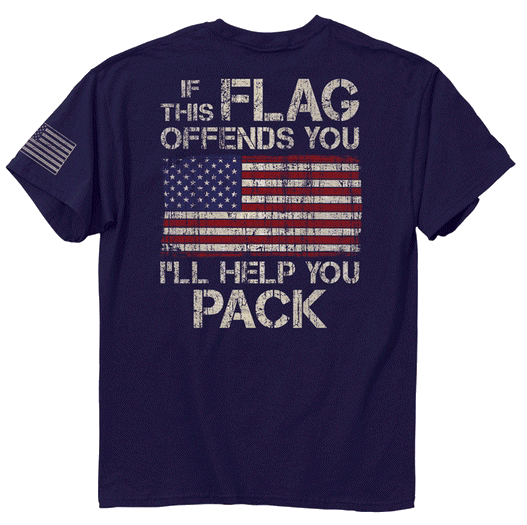 If this Flag Offends You I’ll Help You Pack Short Sleeve T-Shirt