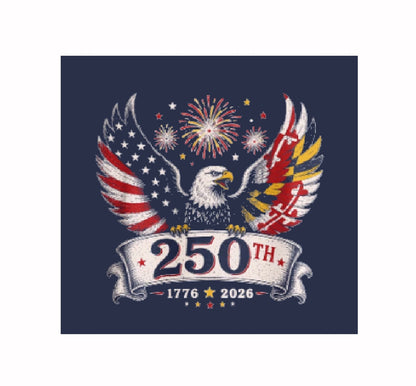 USA 250th 1776-2026 Eagle and Fireworks Patriotic Short Sleeve T-Shirt