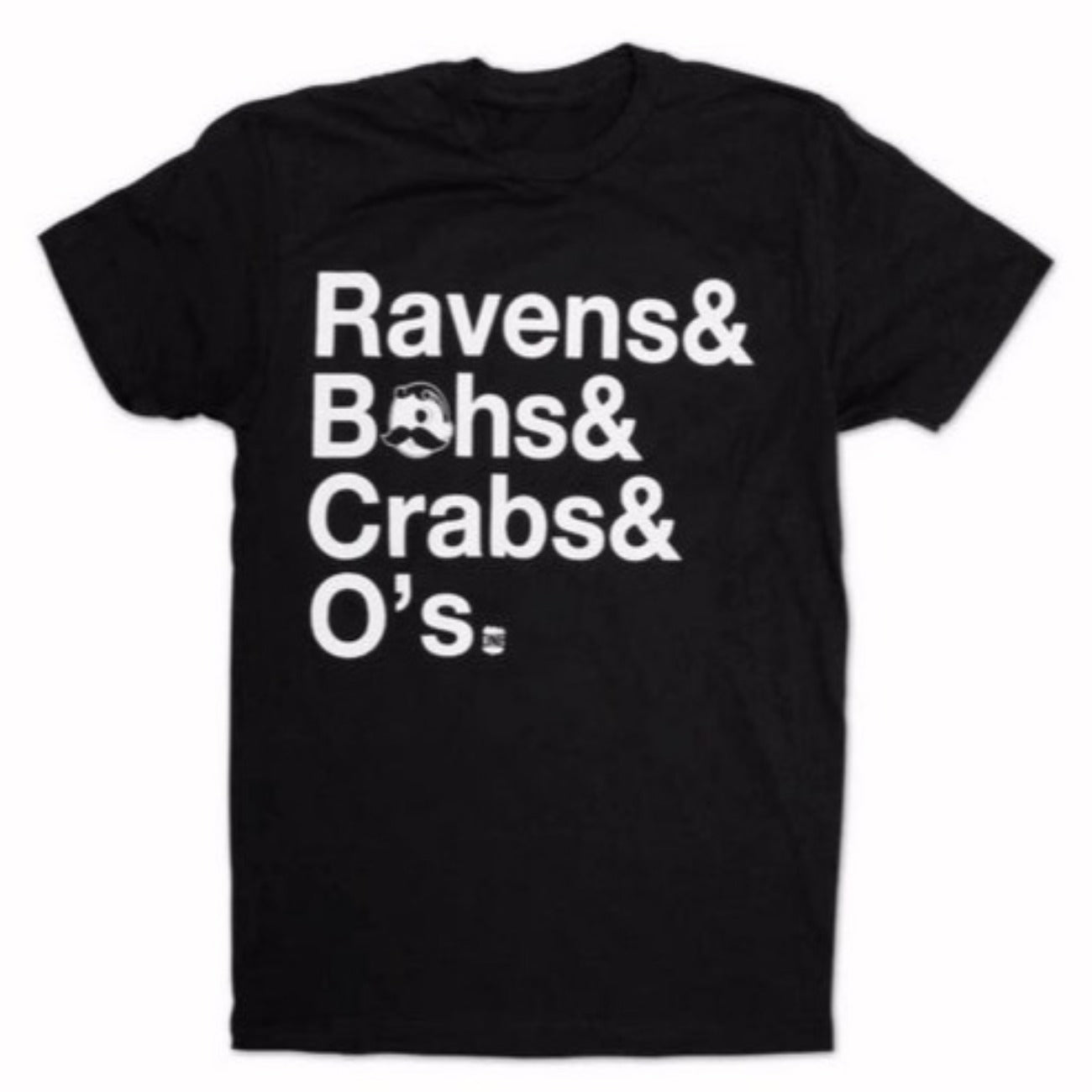 Ravens Bohs Crabs And Oh’s Black Short Sleeve Youth T-Shirt