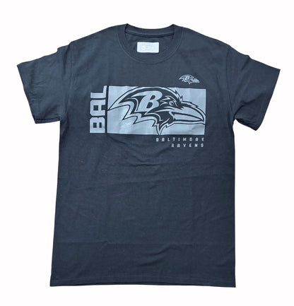 Baltimote Ravens Logo Monochrome NFL Licensed Short Sleeve T-Shirt