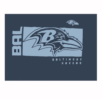 Baltimote Ravens Logo Monochrome NFL Licensed Short Sleeve T-Shirt