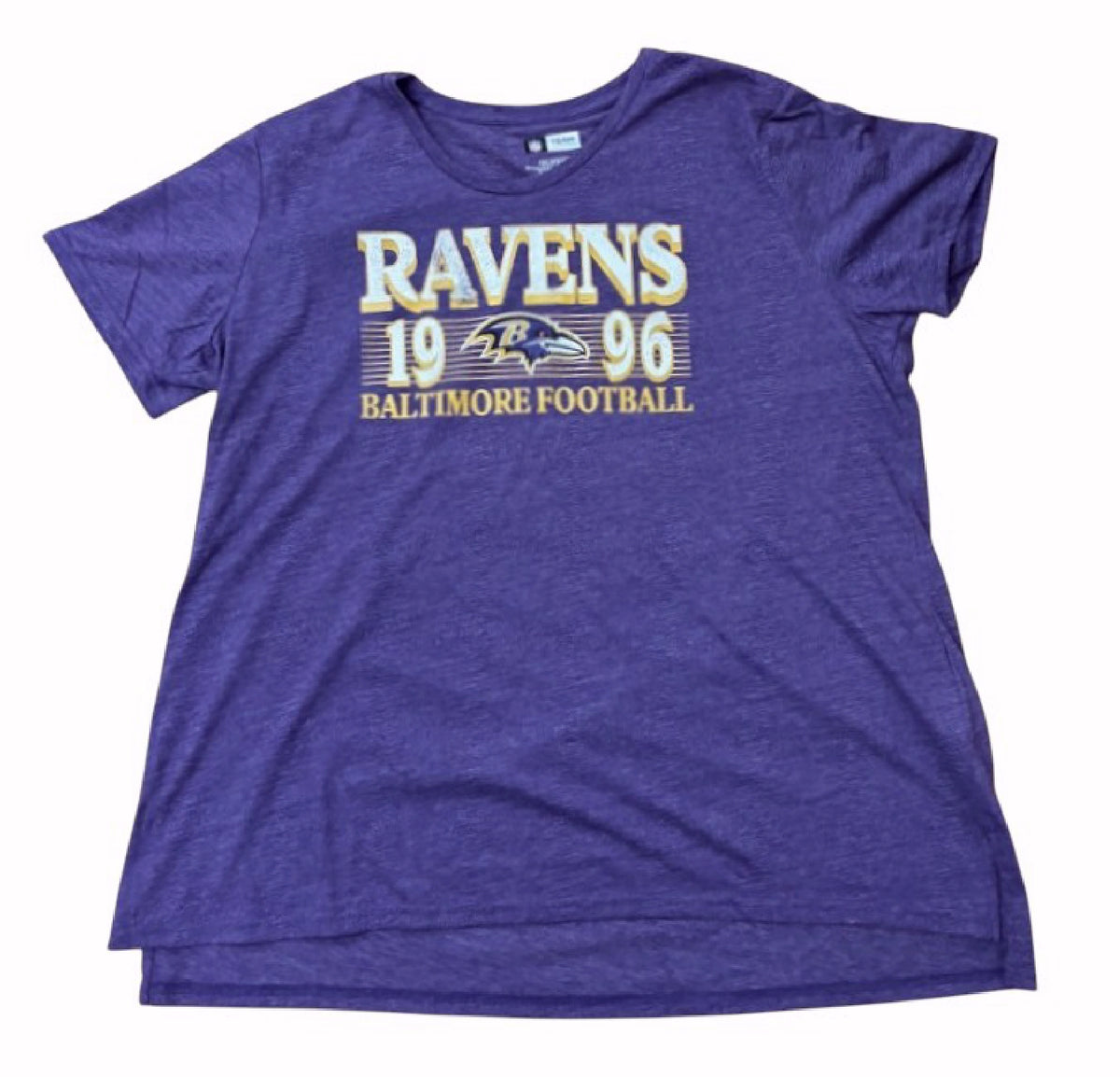 Ravens 1996 Baltimore Footbal Women's NFL Licensed Short Sleeve T-Shirt