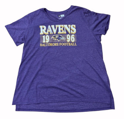Ravens 1996 Baltimore Footbal Women's NFL Licensed Short Sleeve T-Shirt