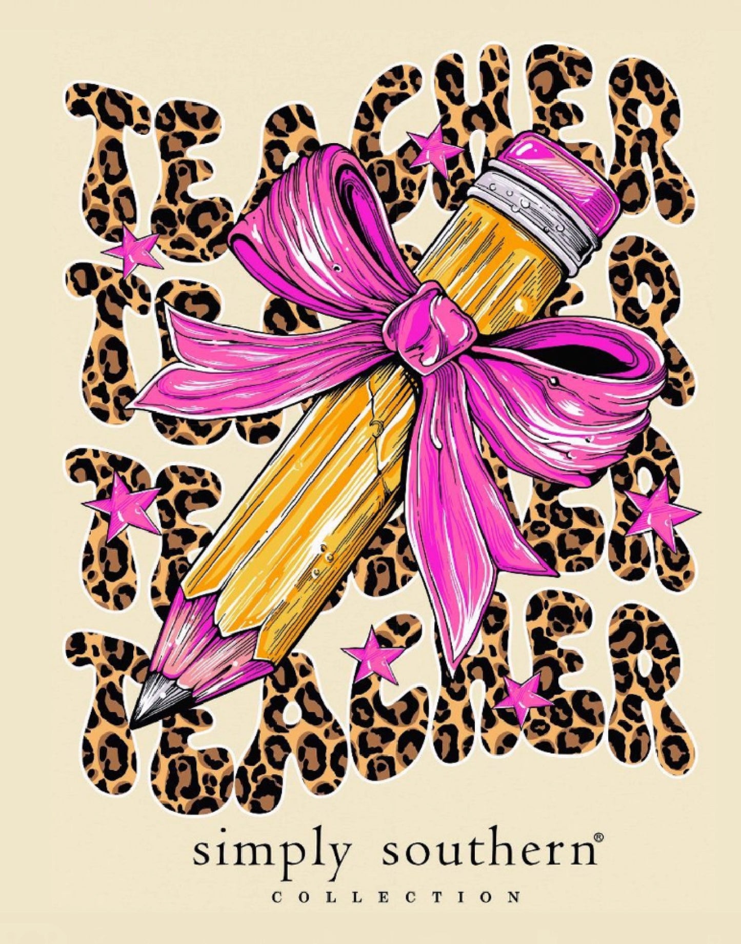 Simply Southern Teacher Bow and Pencil Sleeve T-Shirt