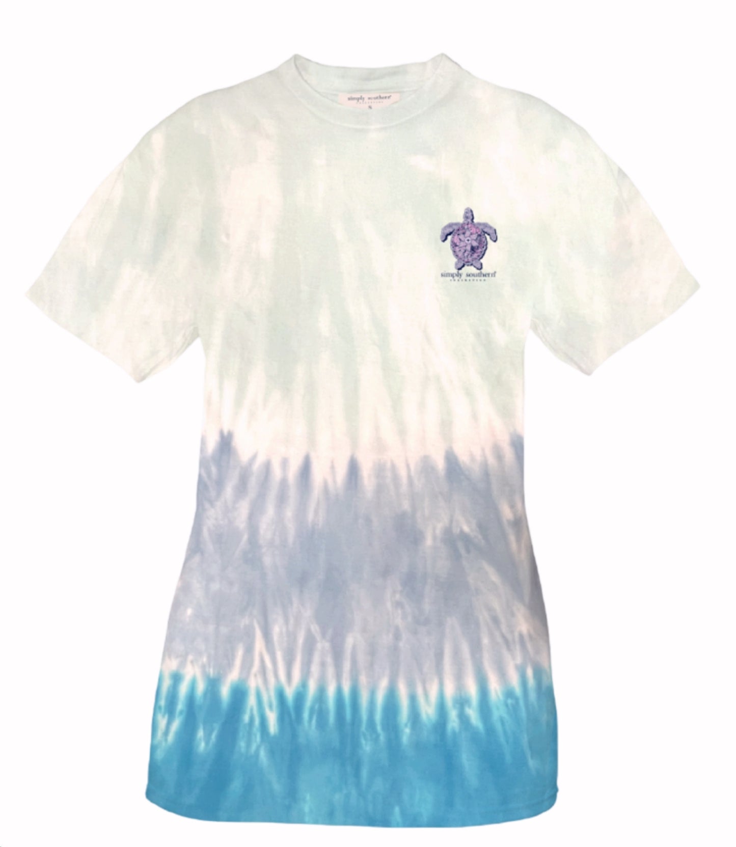 Simply Southern Sea Turtle Striped Tie Dye Short Sleeve T-Shirt