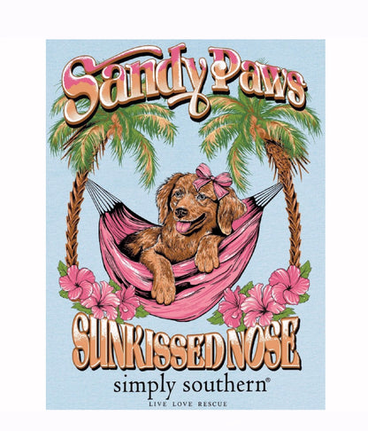 Simply Southern Sandy Paws Sunkissed Nose Dog Short Sleeve T-Shirt