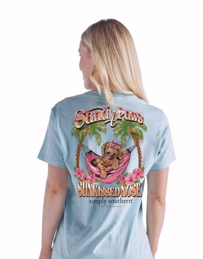 Simply Southern Sandy Paws Sunkissed Nose Dog Short Sleeve T-Shirt