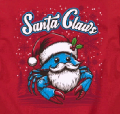 Santa Claws Crab Christmas Long Sleeve T-Shirt Sweatshirt