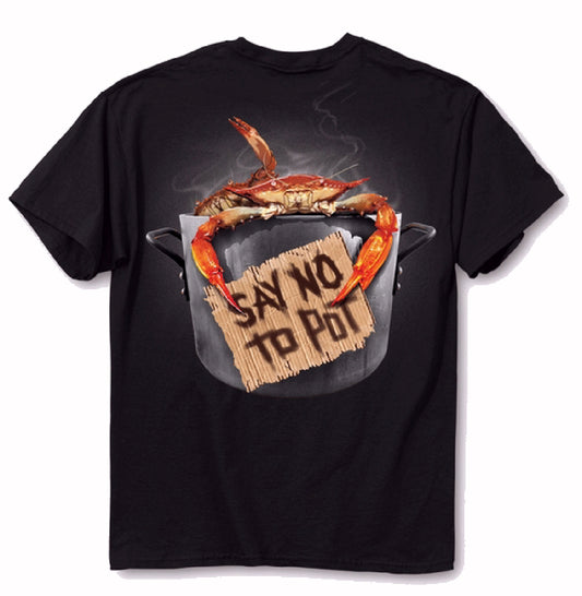 Crab Say No To Pot Short Sleeve T-Shirt