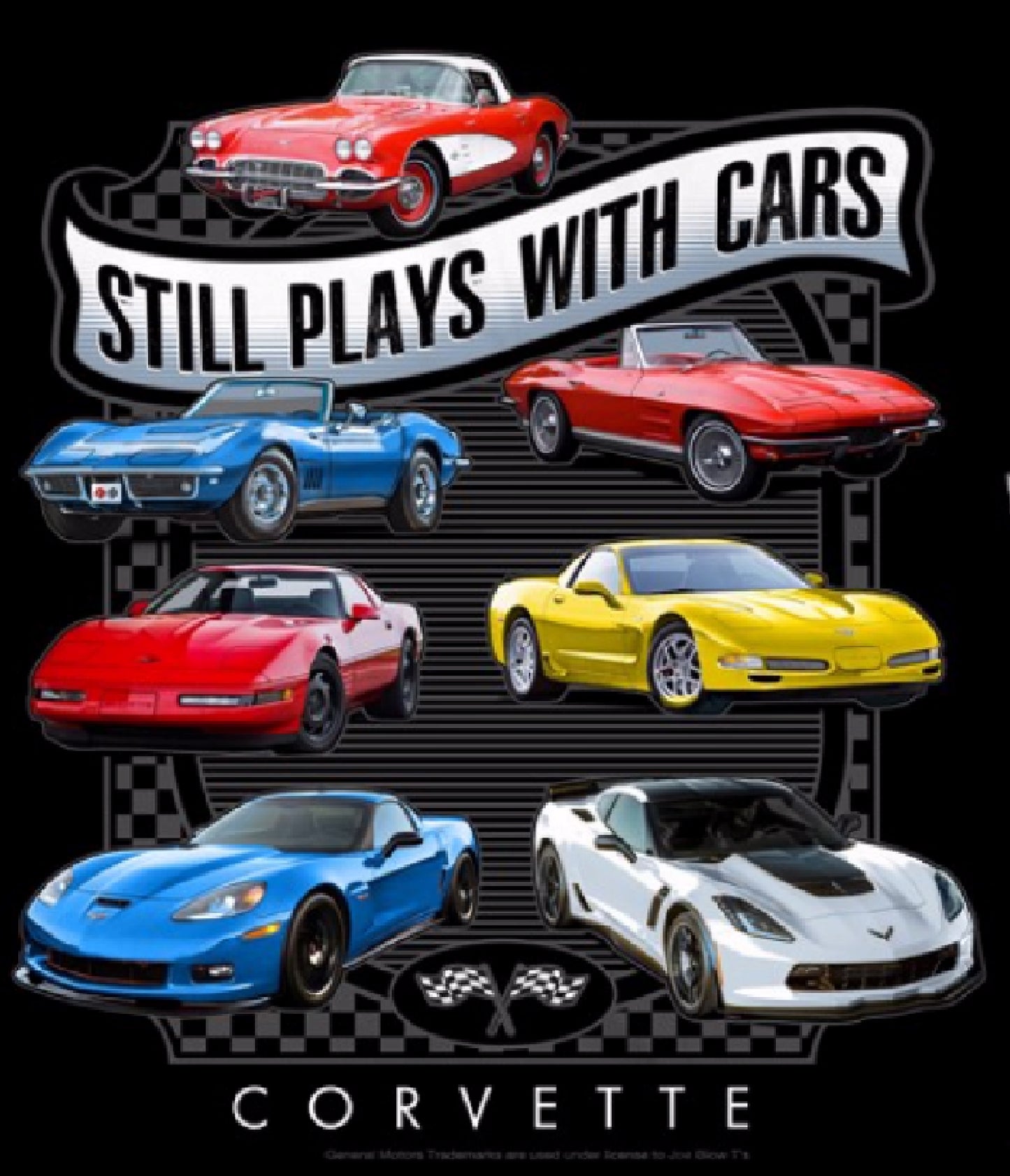 Chevy Chevrolet Corvette Still Plays with Cars Short Sleeve T-Shirt