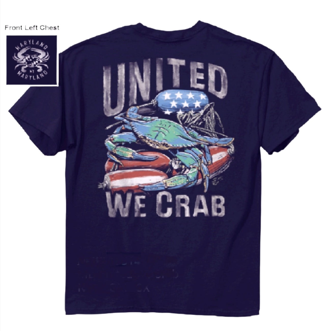 United We Crab Patriotic Short Sleeve T-Shirt