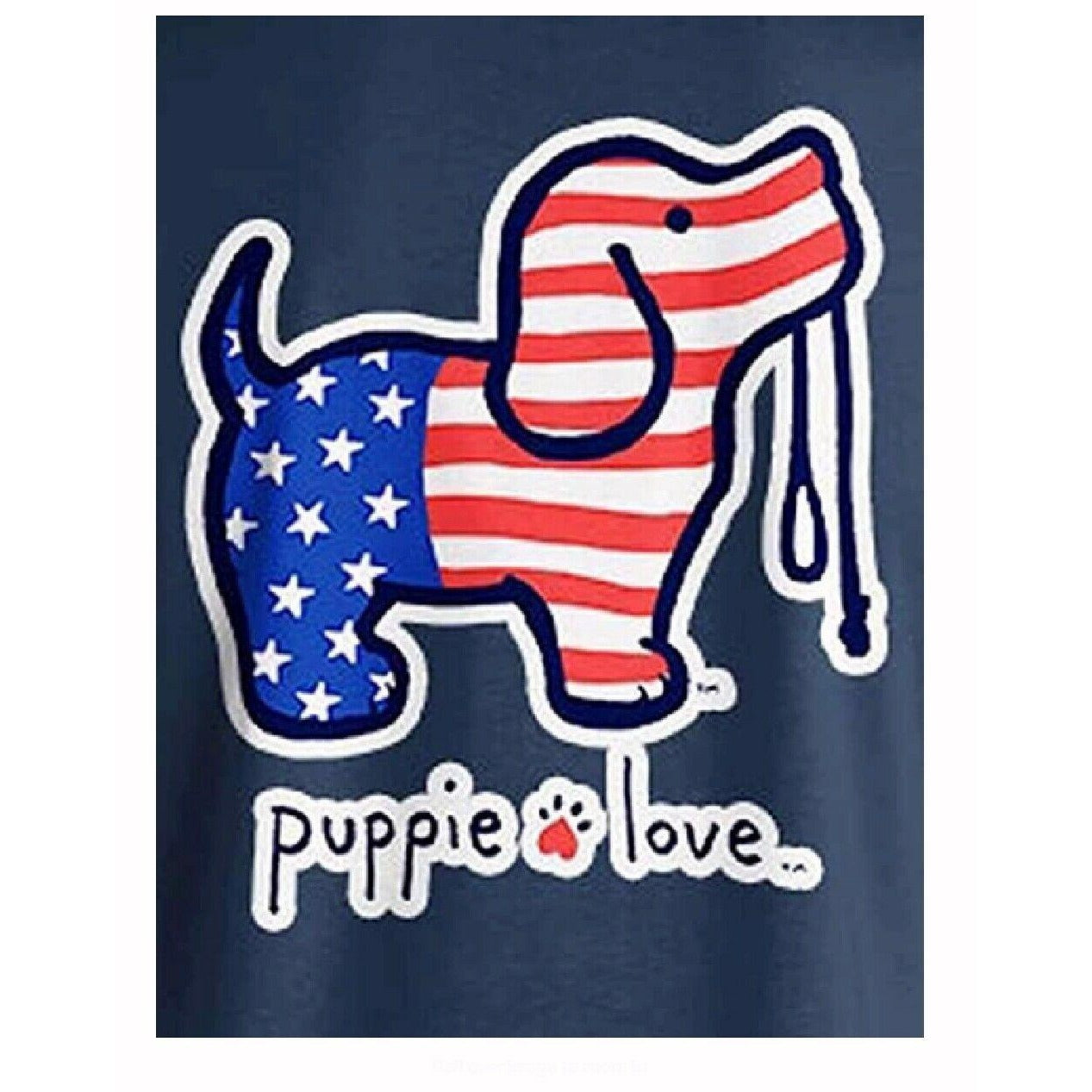 Puppie Love Dog USA Pup Long Sleeve T-Shirt Sweatshirt