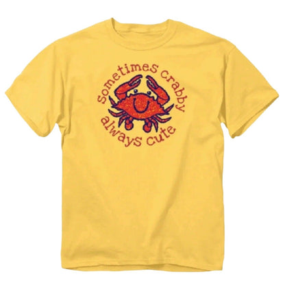 Sometimes Crabby Always Cute Toddler Short Sleeve Shirt