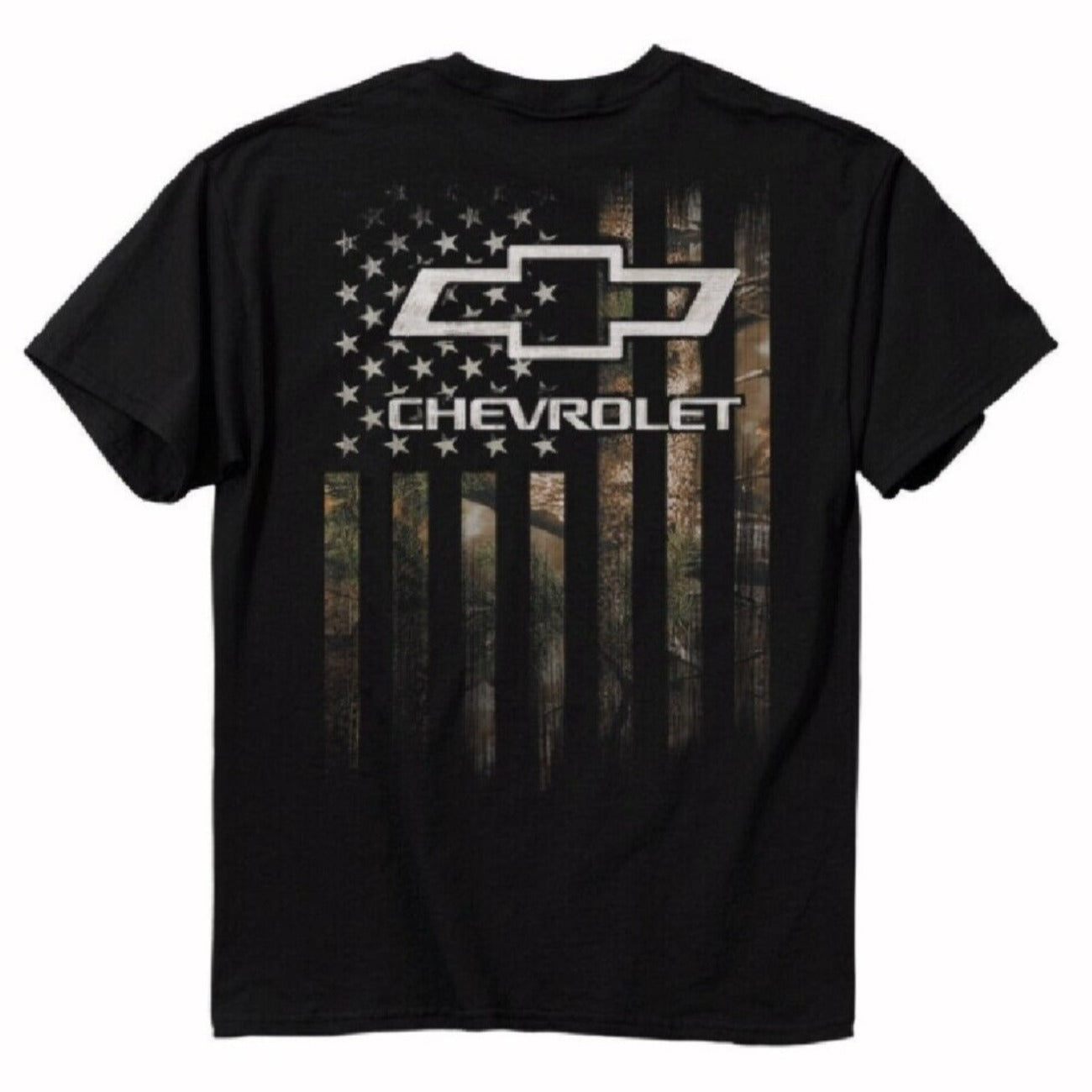 Chevy Chevrolet U.S. Flag Camo Short Sleeve T-Shirt