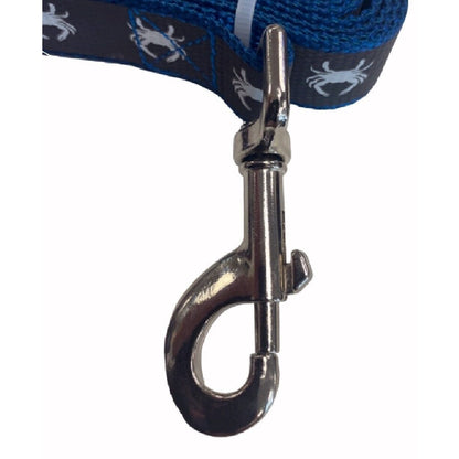 Blue / Grey Crab Reflective 6 Foot Heavy Duty Dog Leash