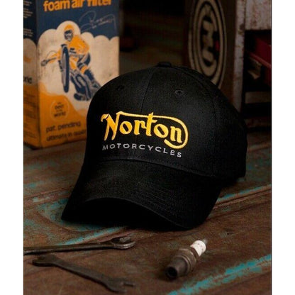 Norton Black Embroidered Cap Hat