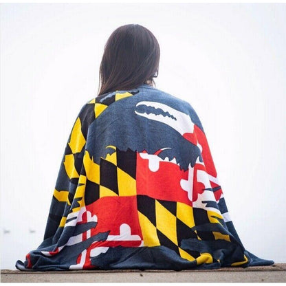 Maryland Flag Crab Beach Bath Towel