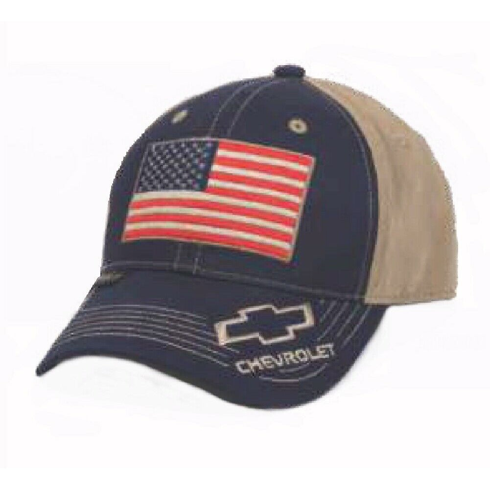 Chevrolet Chevy Embroidered U.S. Flag Cap Hat